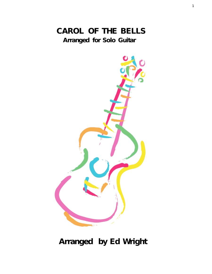 Carol of the Bells - Arranged for Solo Guitar Guitar Tablature scores gallery preview page 1