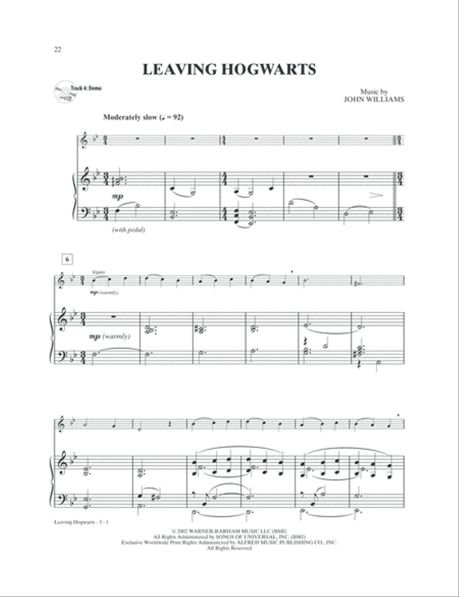 Harry Potter Instrumental Solos Piano scores gallery preview page 7