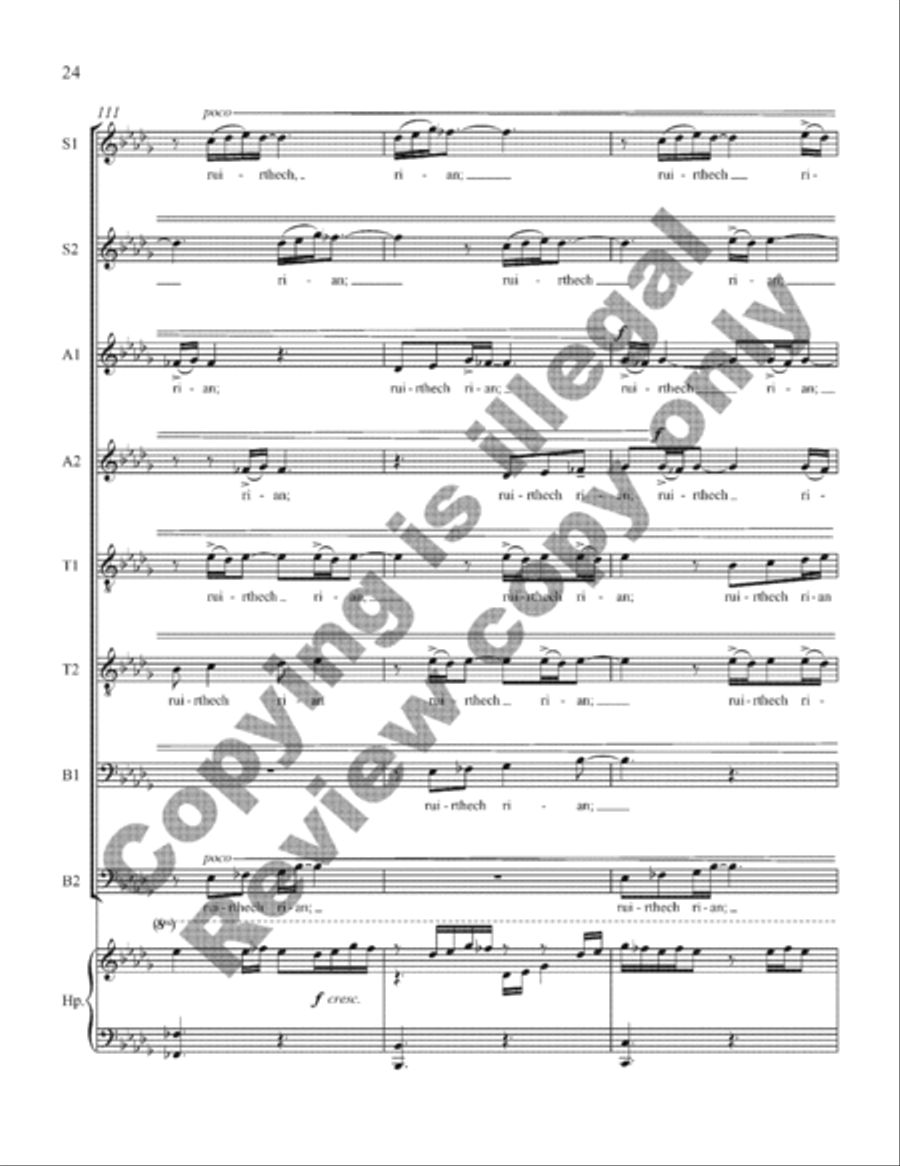 Scel lem duib SSAATTBB scores gallery preview page 24