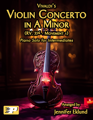 Book cover for Violin Concerto in A Minor: Movement 1 (Intermediate Piano Solo)