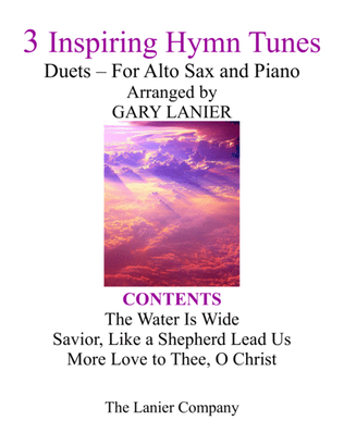 Book cover for Gary Lanier: 3 Inspiring Hymn Tunes (Duets for Alto Sax & Piano)