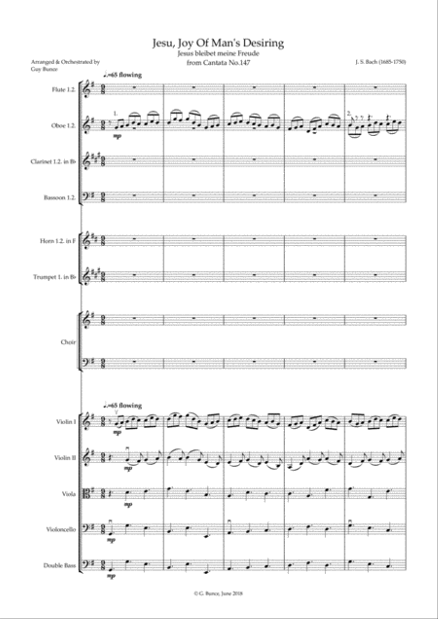 Jesu, Joy of Man's Desiring 4-Part scores gallery preview page 1