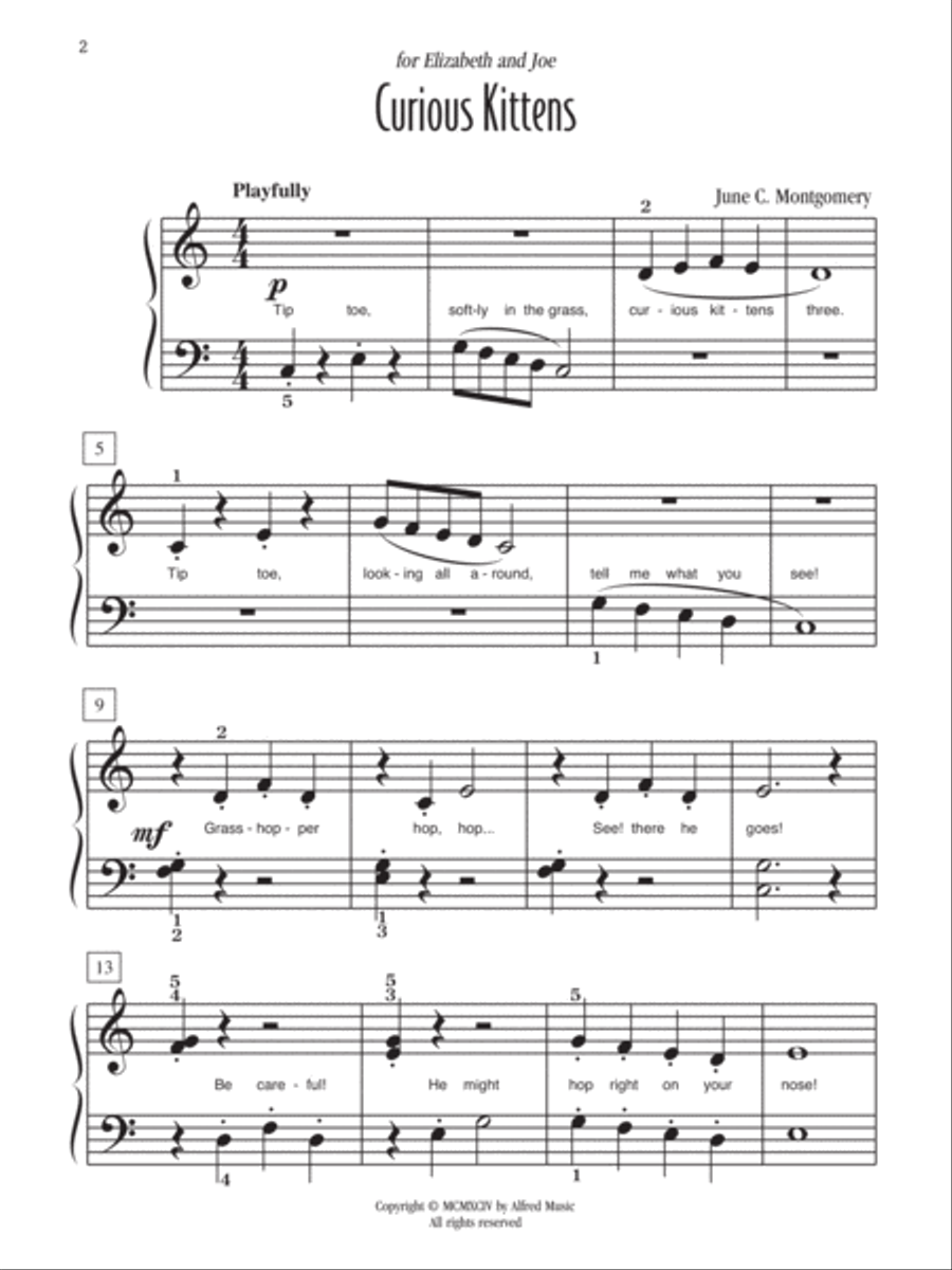 Curious Kittens Easy Piano scores gallery preview page 2