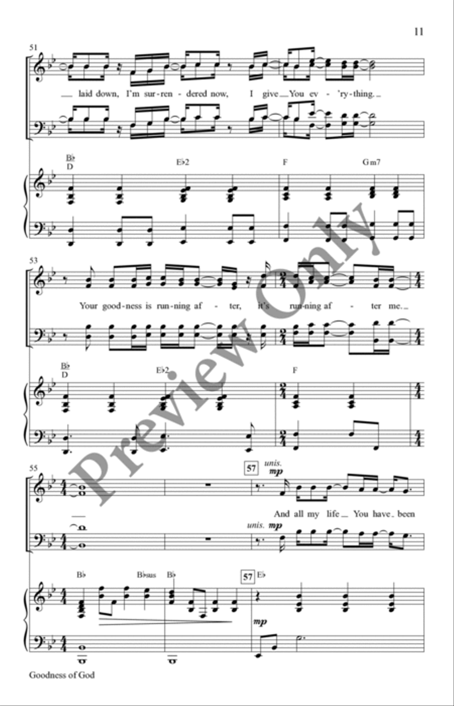 Goodness of God 4-Part scores gallery preview page 10