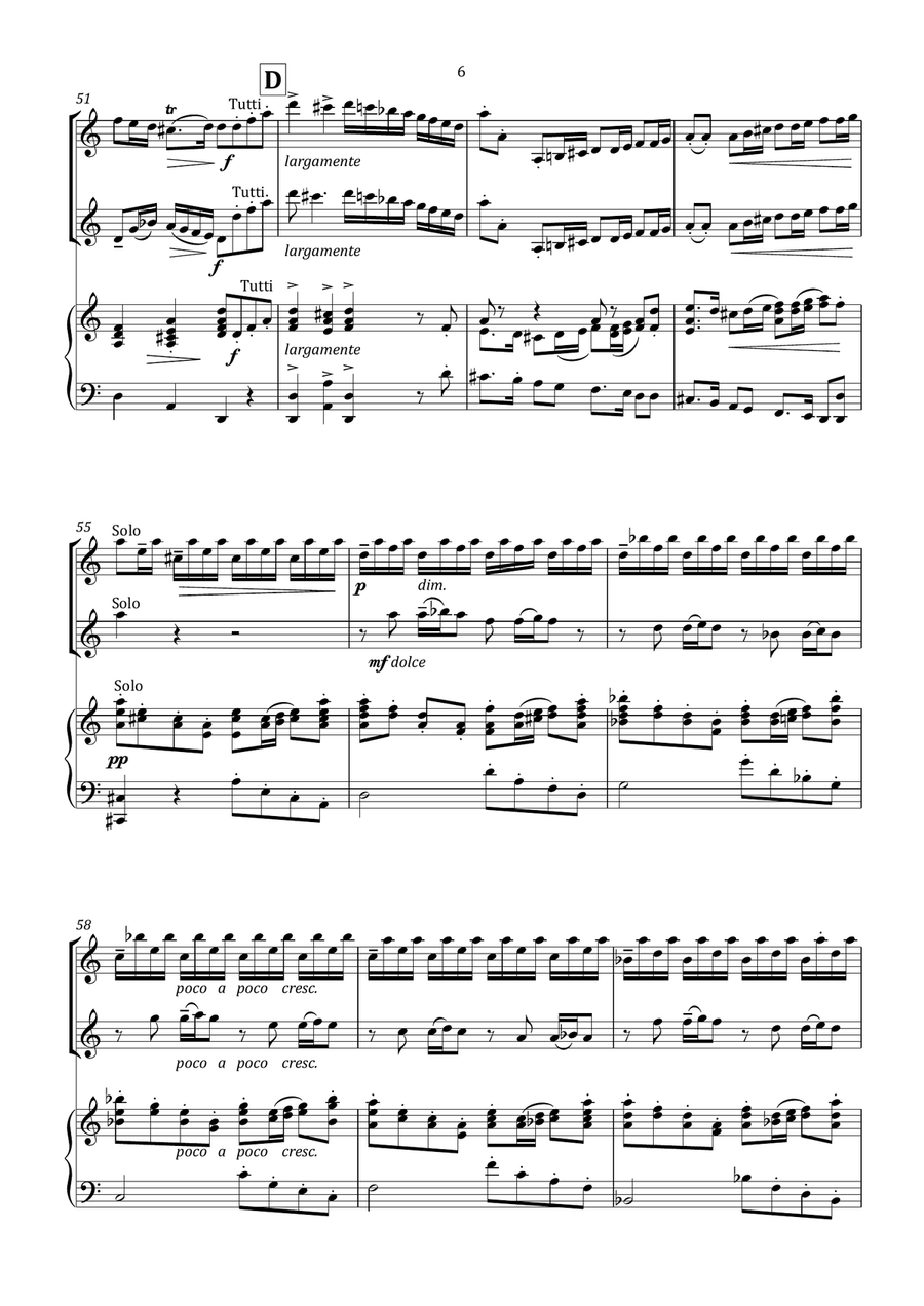 Vivaldi - Concerto for 2 Violins in A minor RV522 String Duet scores gallery preview page 6