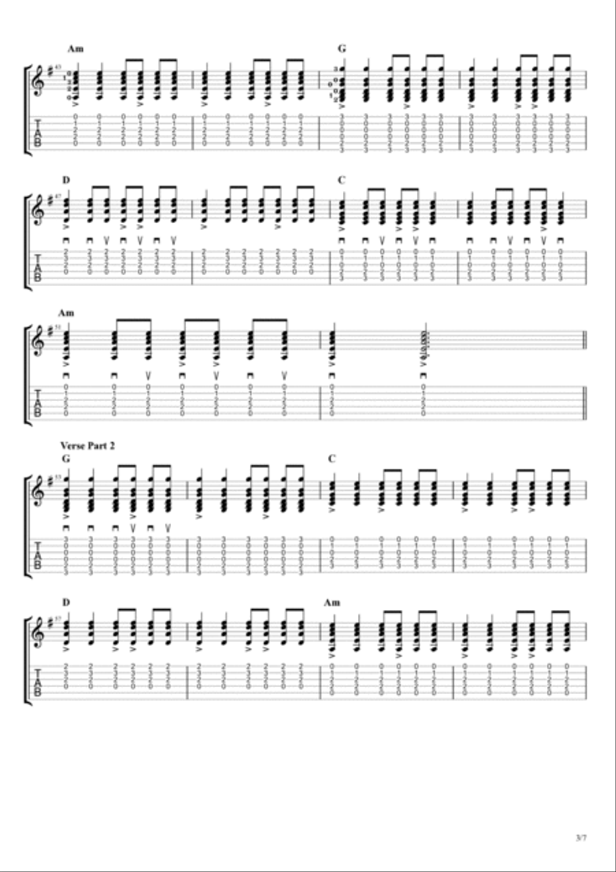 Wish You Were Here Classical Guitar scores gallery preview page 3