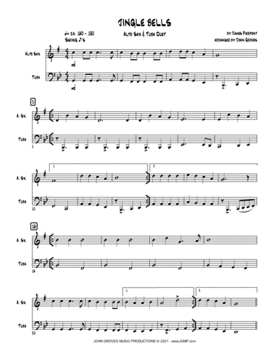 Jingle Bells - Alto Sax & Tuba Duet image number null