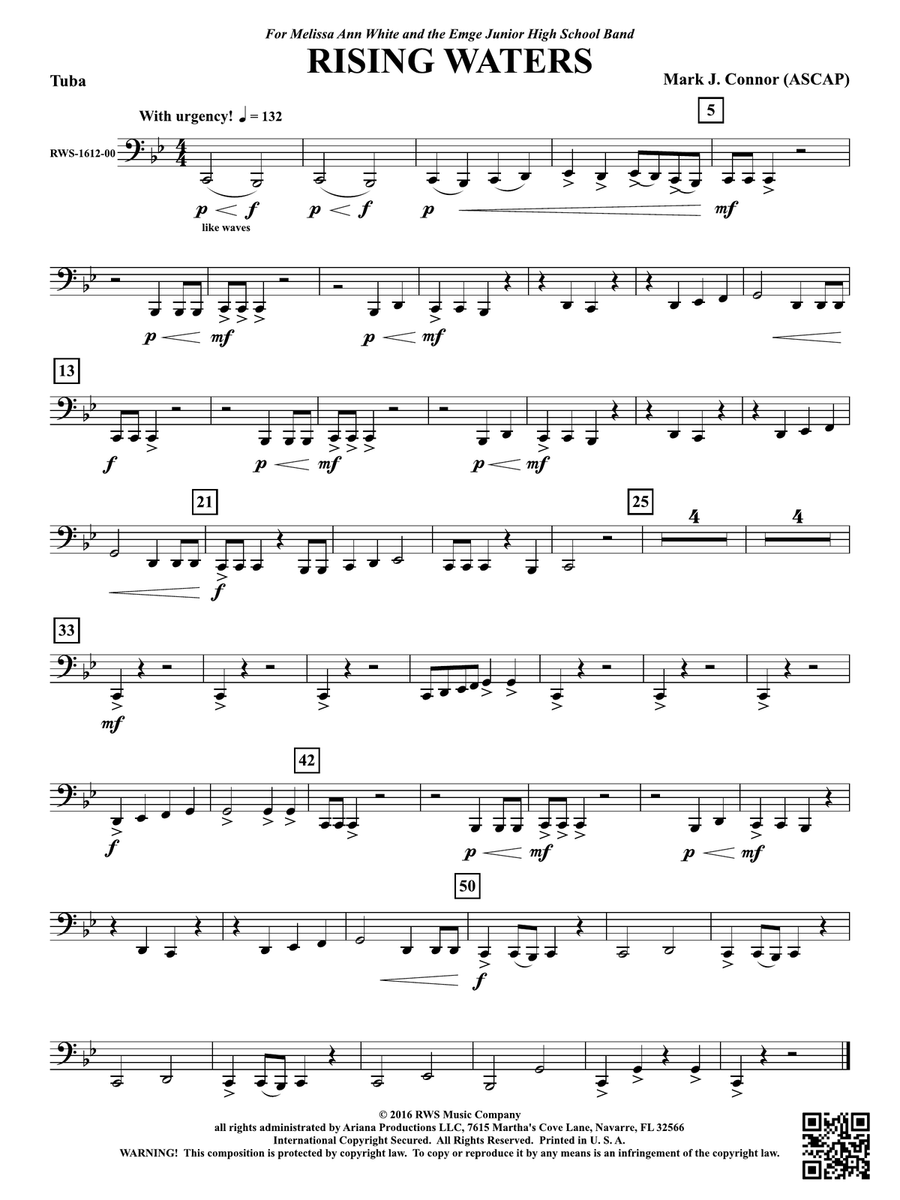 Rising Waters: Tuba Rising Waters: Tuba Tuba scores gallery preview page 1