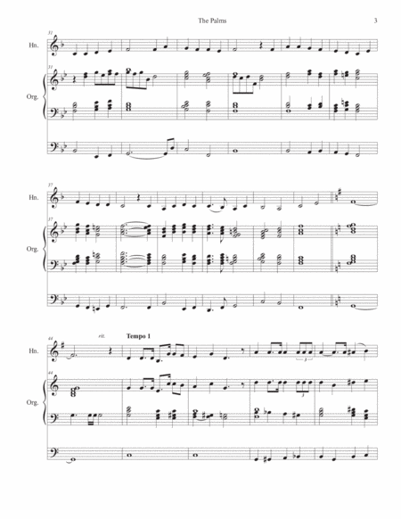 The Palms (with "All Glory, Laud, and Honor") (French Horn solo and Organ) image number null
