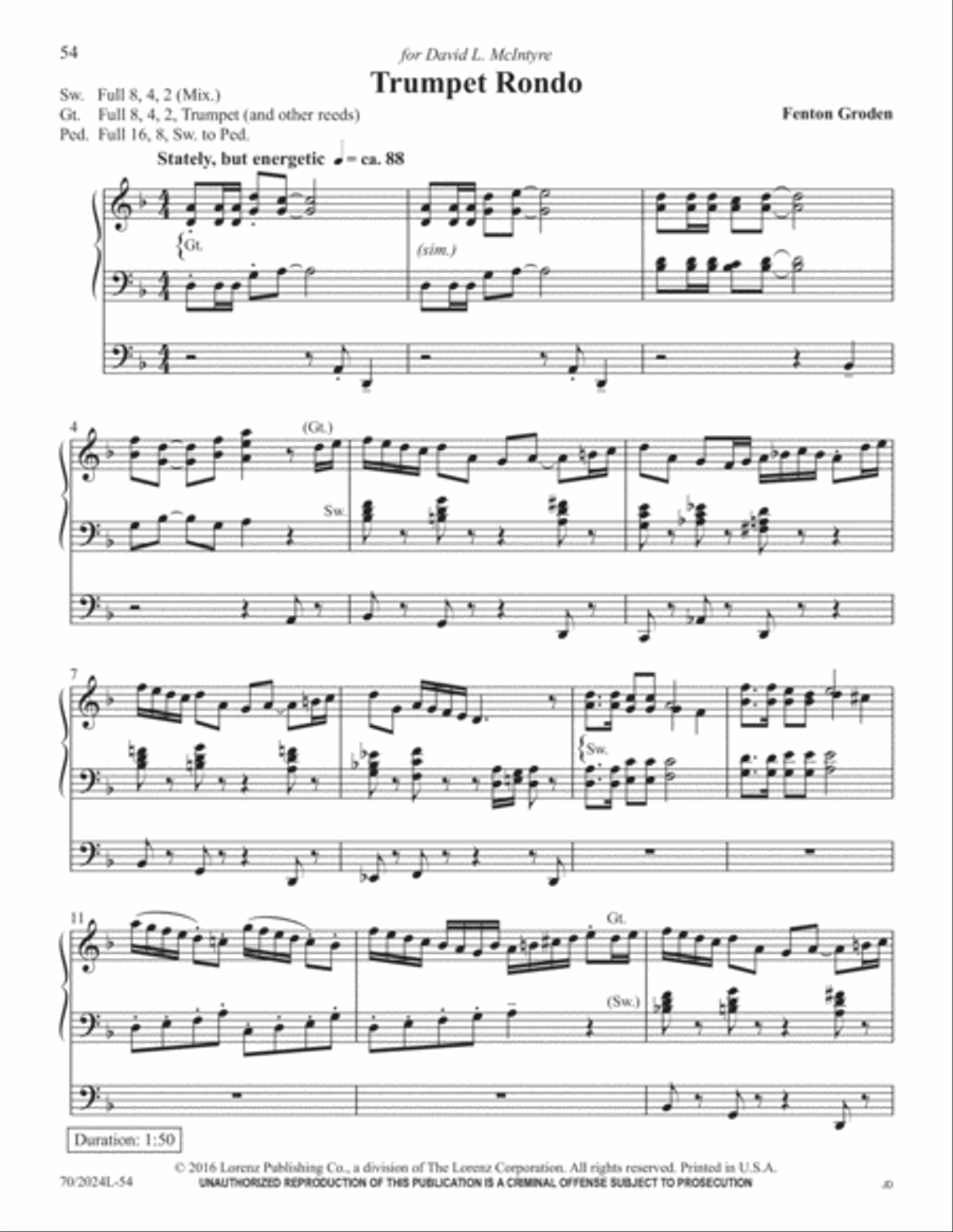 The Sacred Organ Library, Vol. 1 Organ Solo scores gallery preview page 25