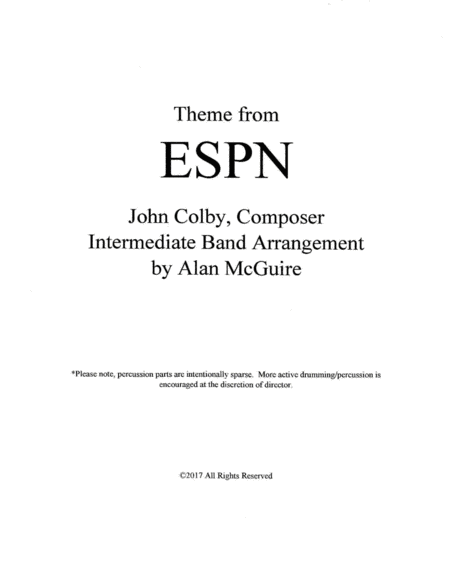 Theme from ESPN (Intermediate Band) image number null
