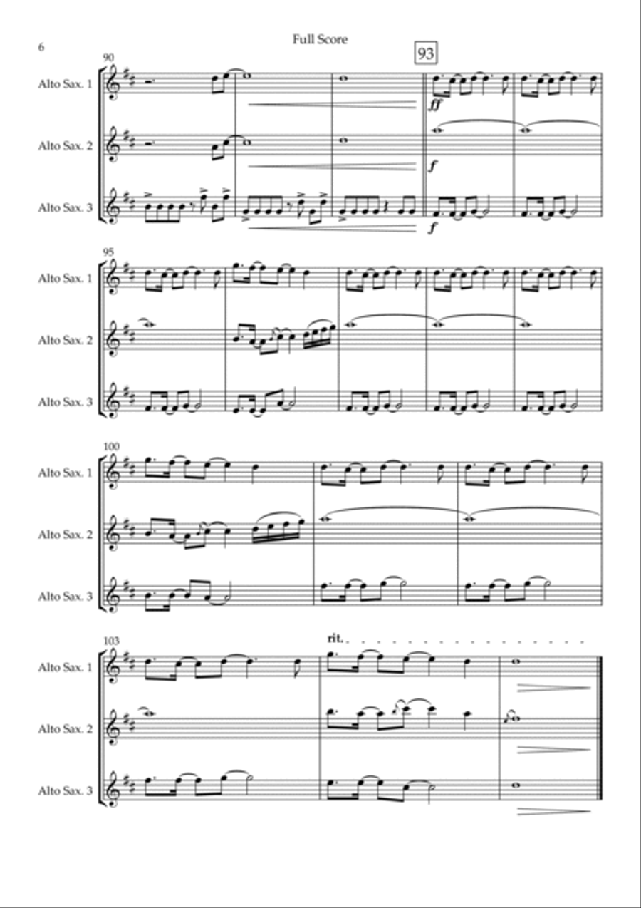 Without You Woodwind Trio scores gallery preview page 6