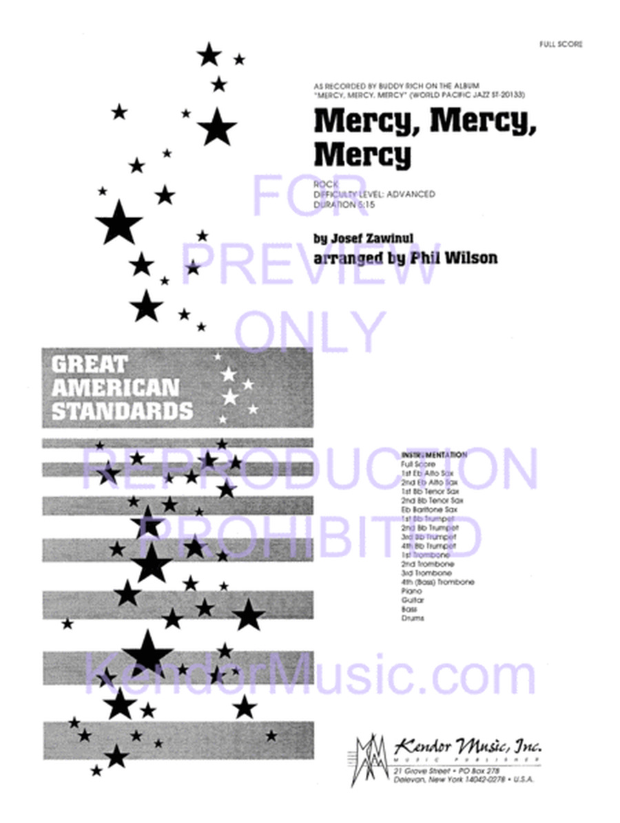 Mercy, Mercy, Mercy (Full Score)