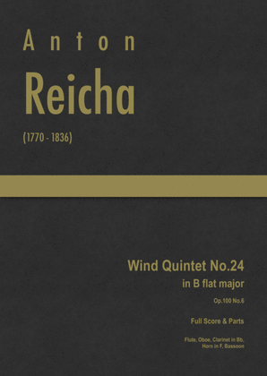 Reicha - Wind Quintet No.24 in B flat major, Op.100 No.6