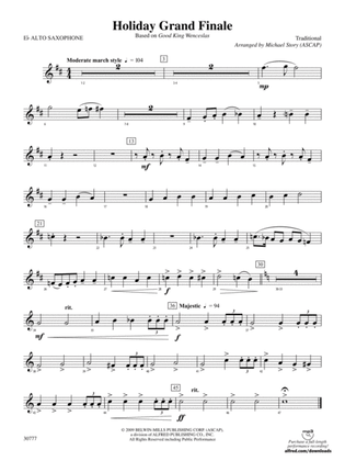 Holiday Grand Finale (Based on "Good King Wenceslas"): E-flat Alto Saxophone