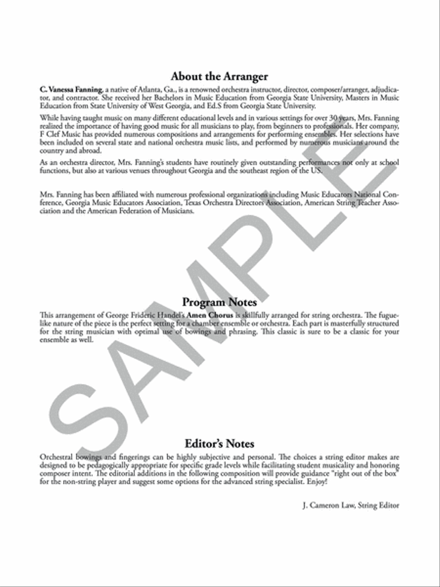 Amen Chorus from The Messiah by George Frideric Handel Choir - Sheet Music page 3