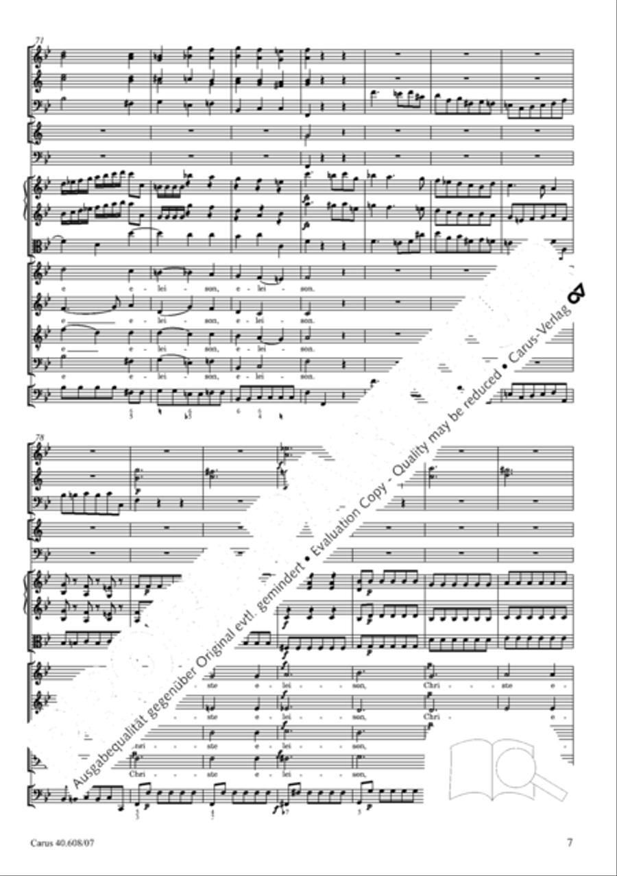 Missa Sancti Bernardi von Offida in B 4-Part scores gallery preview page 22