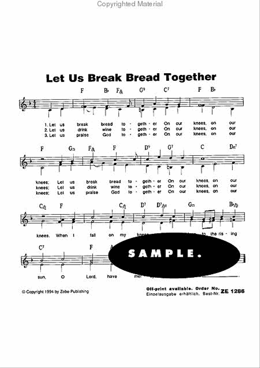 Let Us Break Bread SA scores gallery preview page 2