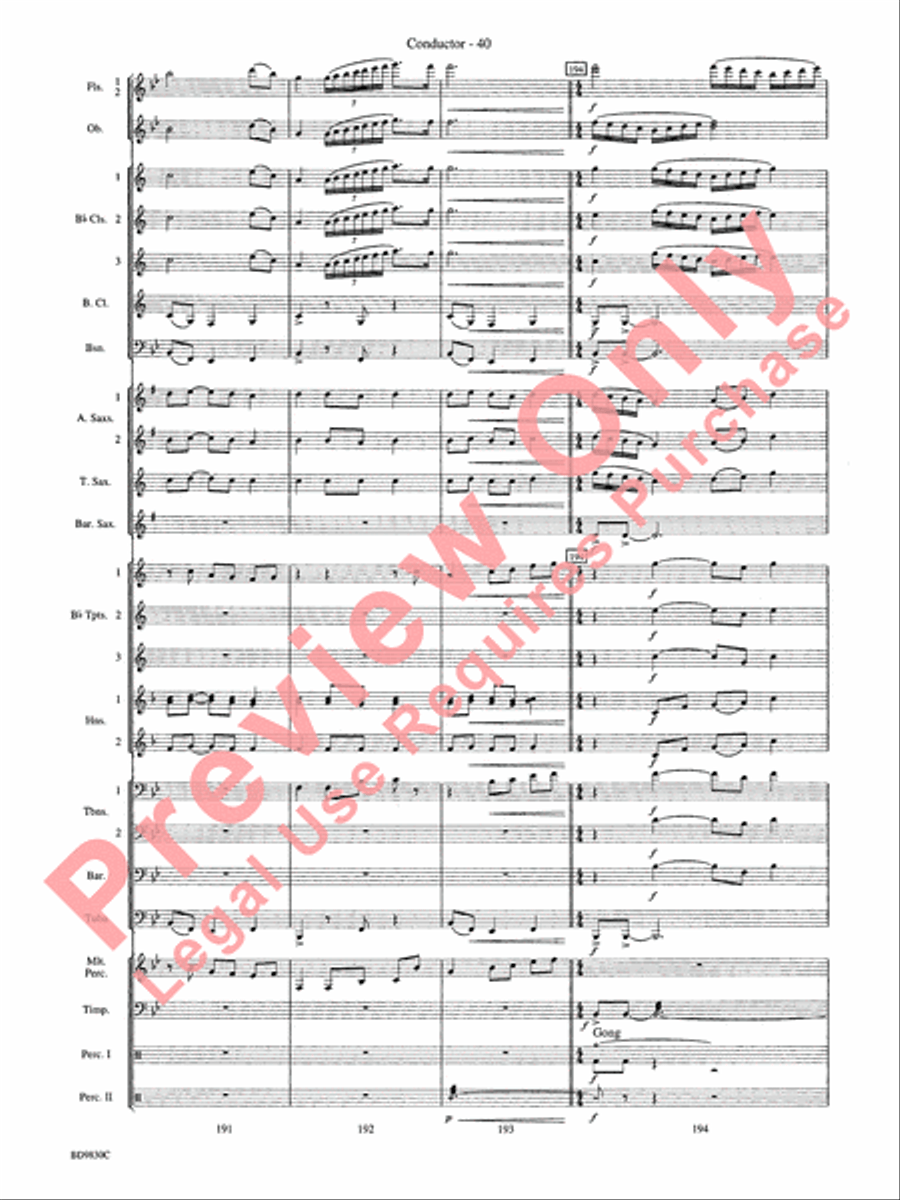 The Spirit of Orpheus (A Sinfonian Celebration) Concert Band scores gallery preview page 43