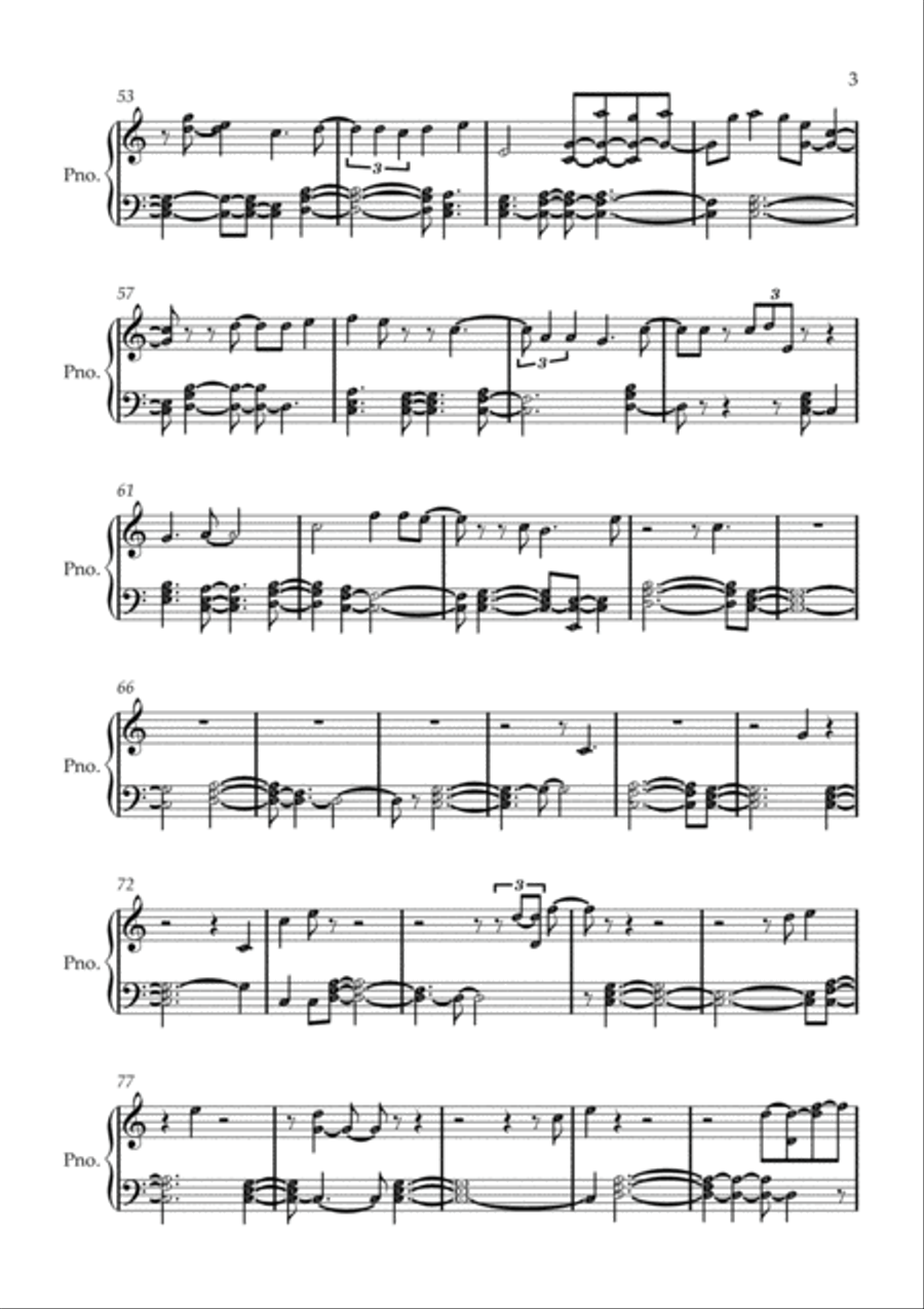 A Thousand Hallelujahs / I (we) Exalt Thee Easy Piano scores gallery preview page 3
