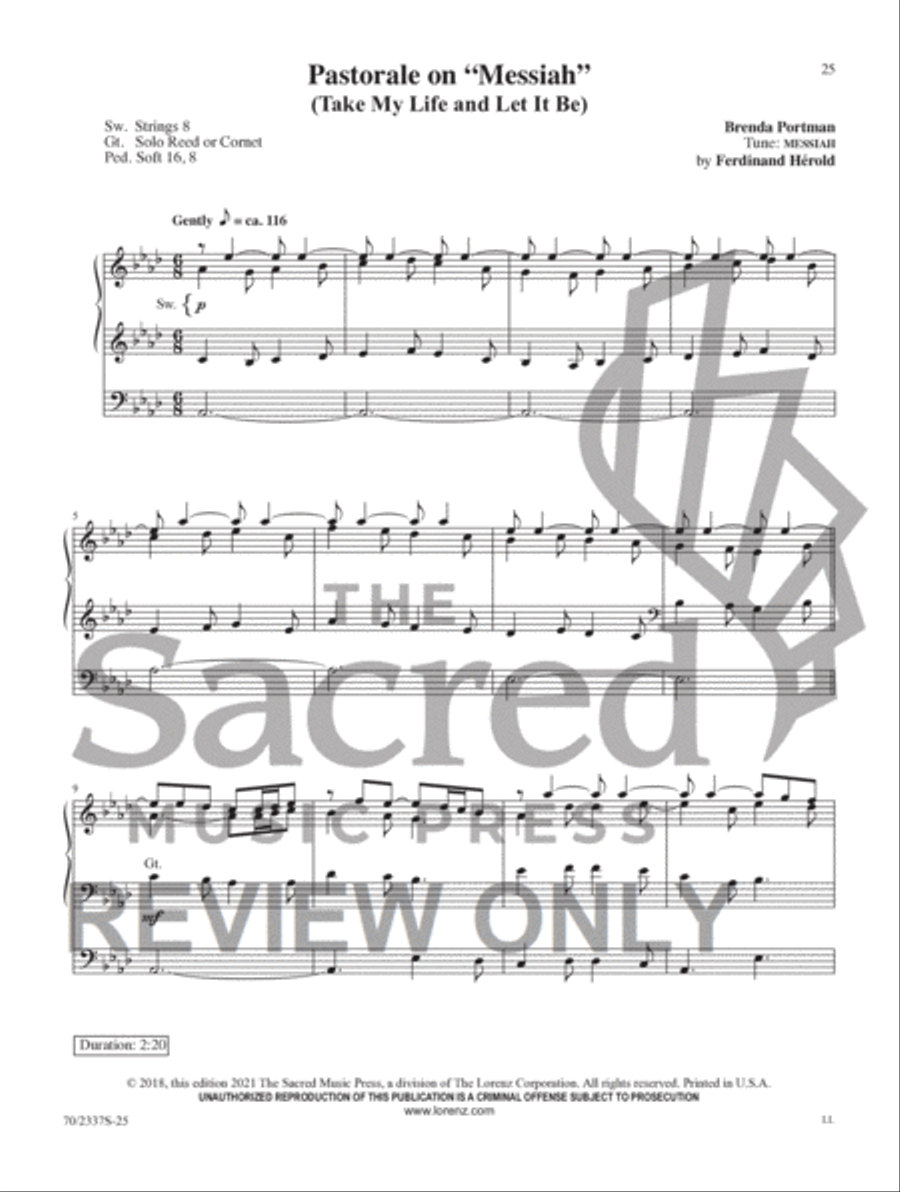 My Song Is Love Unknown Organ Solo scores gallery preview page 18