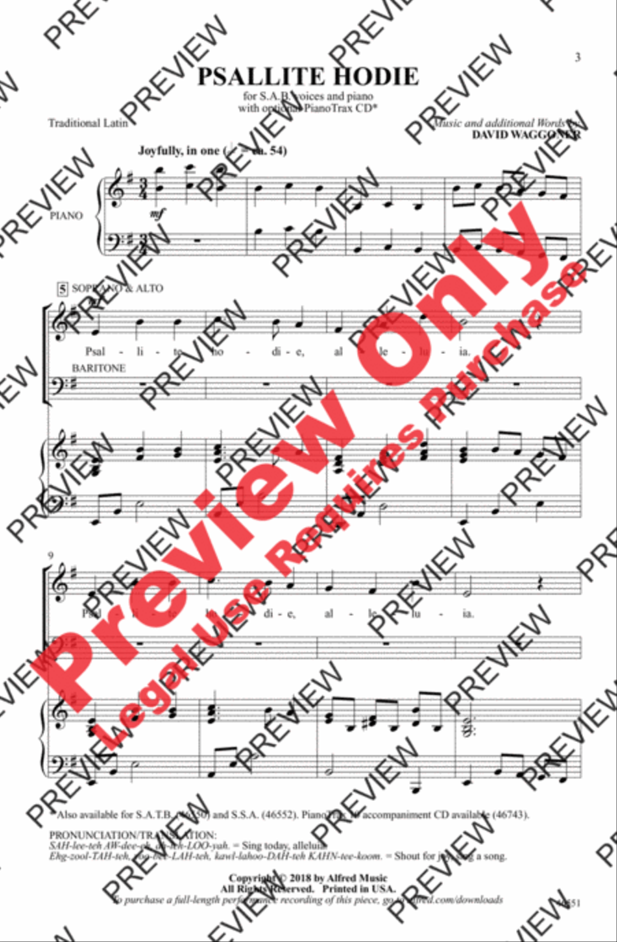 Psallite Hodie 3-Part scores gallery preview page 2