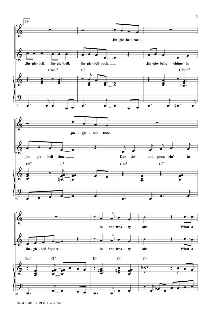 Jingle Bell Rock Jingle Bell Rock 2-Part scores gallery preview page 3