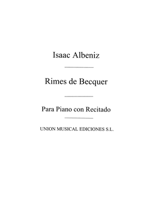 Cinco Rimas De Becquer for Voice and Piano