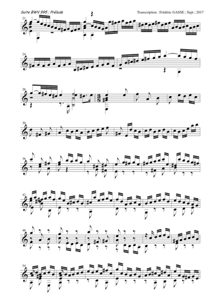 Suite BWV 995 for guitar of Johann Sebastian Bach