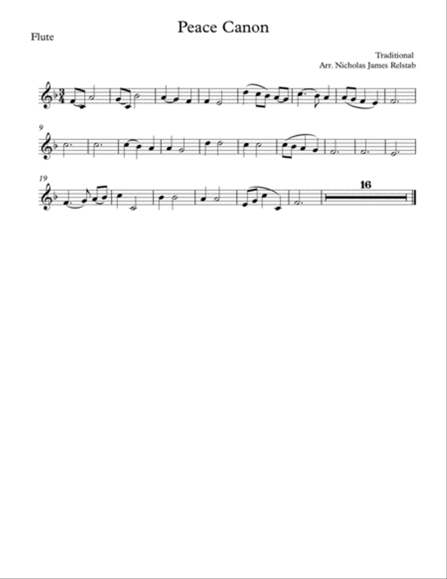 Peace Canon Woodwind Trio scores gallery preview page 3