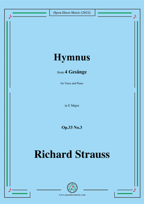 Richard Strauss-Hymnus,in E Major,Op.33 No.3