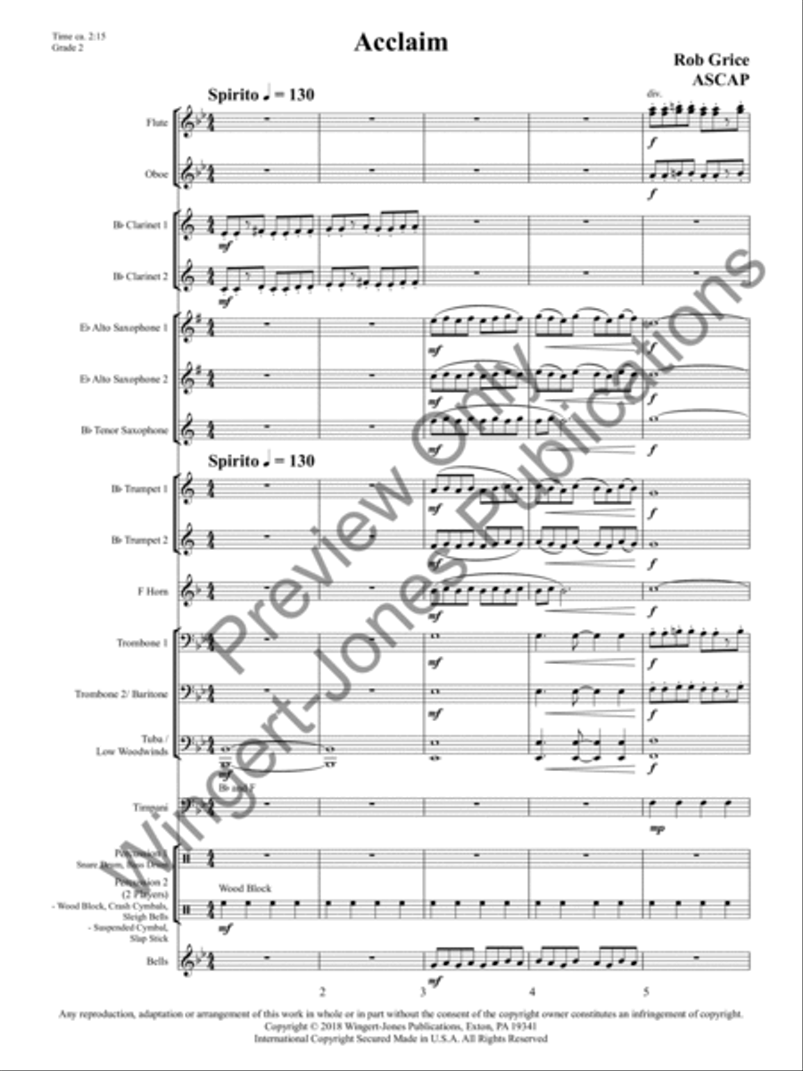 Acclaim Acclaim Concert Band scores gallery preview page 5