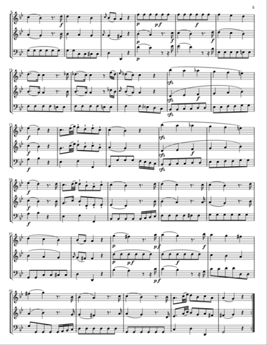 Koch Trio Sonata No. 2 in G Major Small Ensemble scores gallery preview page 5