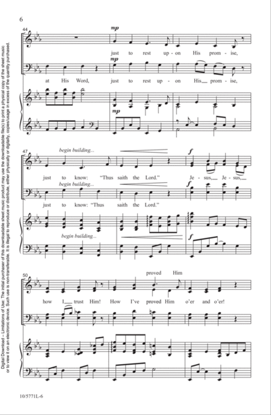 The Longer I Serve Him 4-Part scores gallery preview page 6