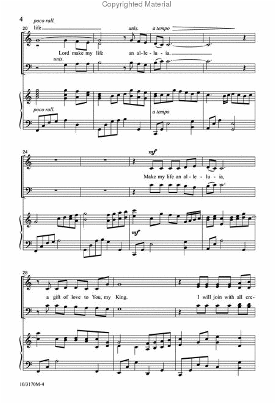 Make My Life an Alleluia 4-Part scores gallery preview page 4