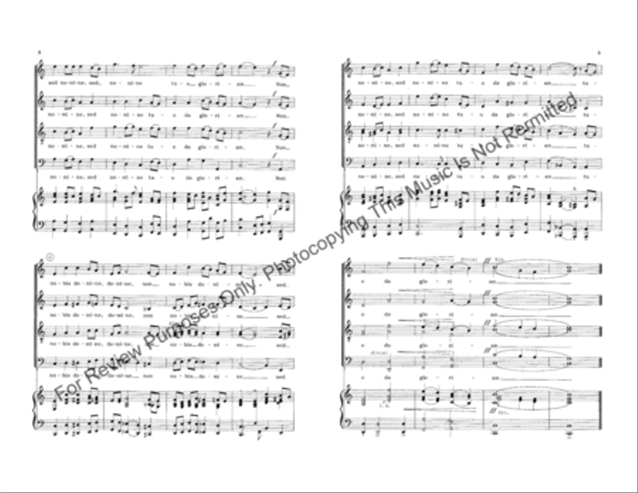 Non Nobis Domine Non Nobis Domine 4-Part scores gallery preview page 5