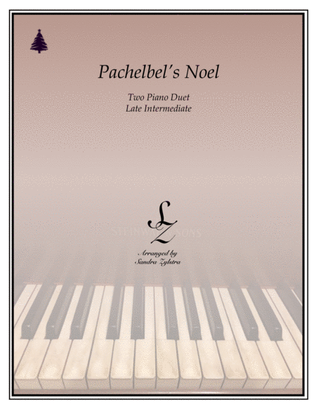 Book cover for Pachelbel's Noel (two piano duet)