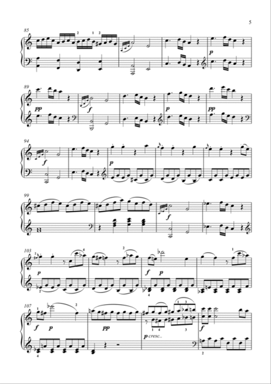 Mozart-Piano Sonata No.7 in C major, K.309 Piano Solo scores gallery preview page 6