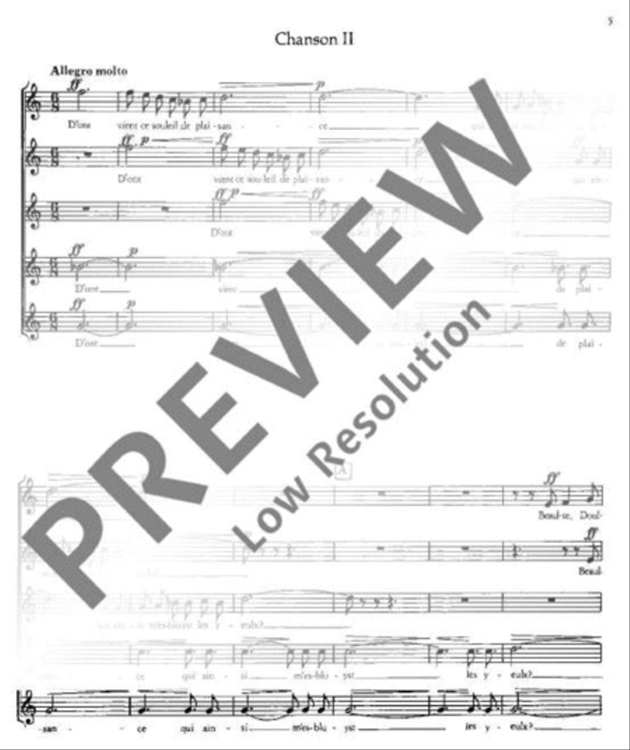 Drei französische Chöre Drei französische Chöre Mixed Choir scores gallery preview page 6