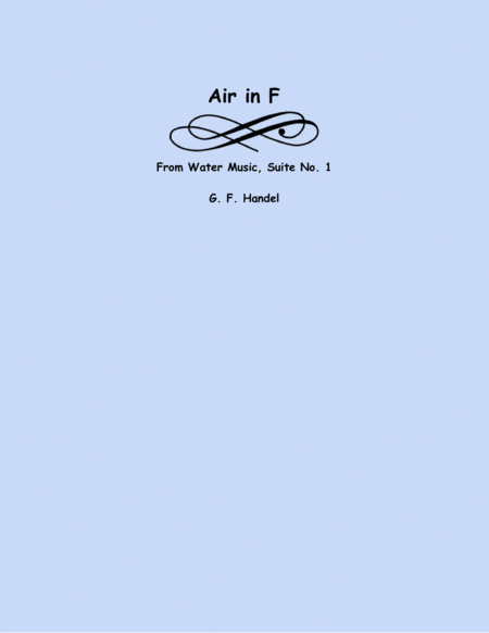 Air in F from Water Music Suite No. 1