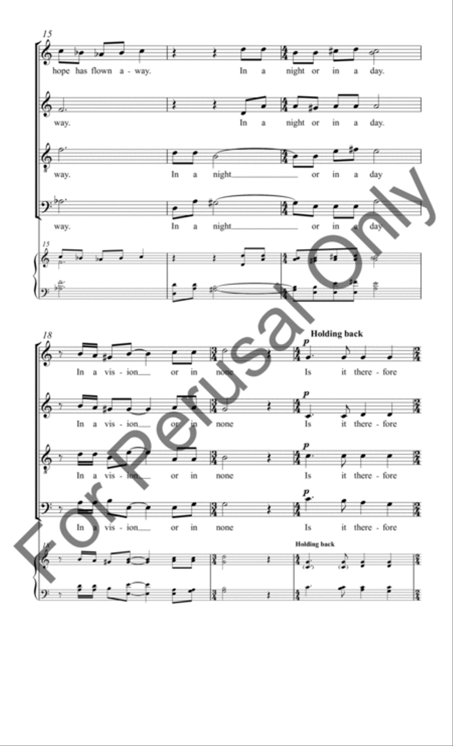 A Dream Within a Dream 4-Part scores gallery preview page 4