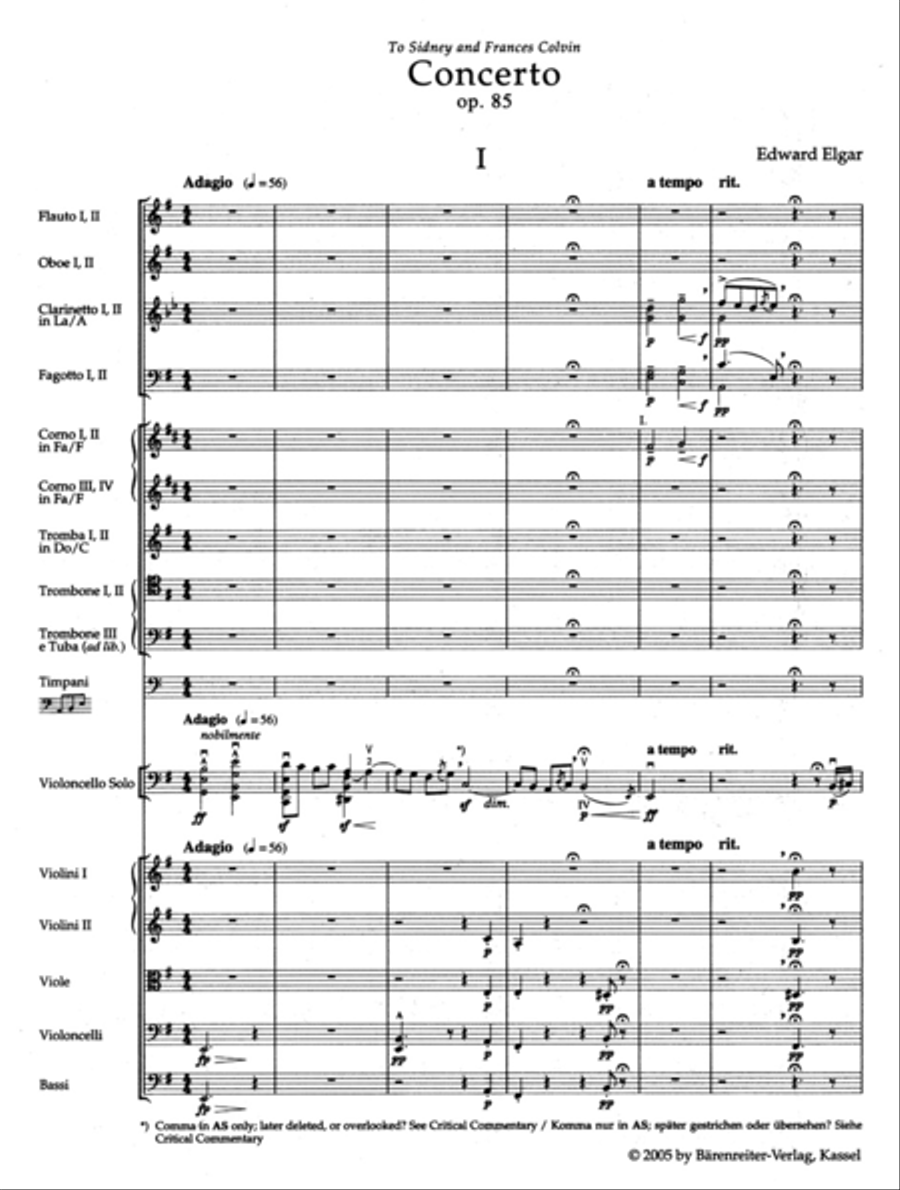 Concerto for Violoncello and Orchestra in E minor, op. 85 TB scores gallery preview page 2