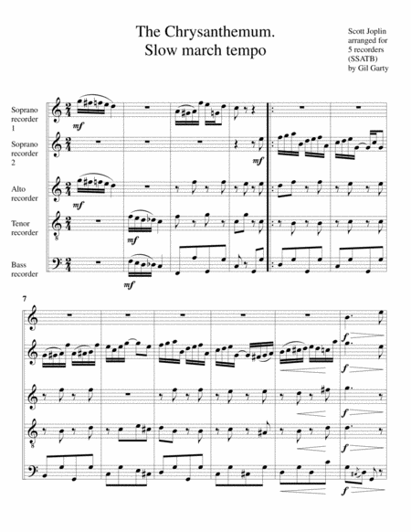 The Chrysanthemum (arrangement for recorders)