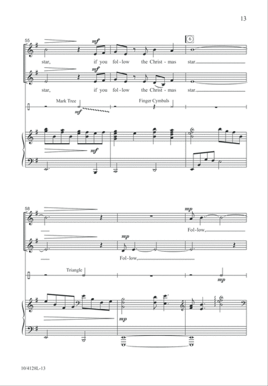 Follow the Christmas Star 2-Part scores gallery preview page 14