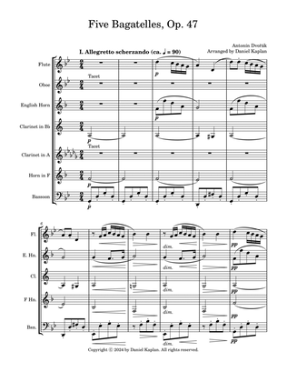 Five Bagatelles, Op. 47 (arranged for woodwind quintet)