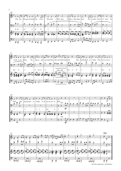 Der Mai ist gekommen - Quartet – Bavarian style – bugle, baritone horn, tuba, accordion image number null