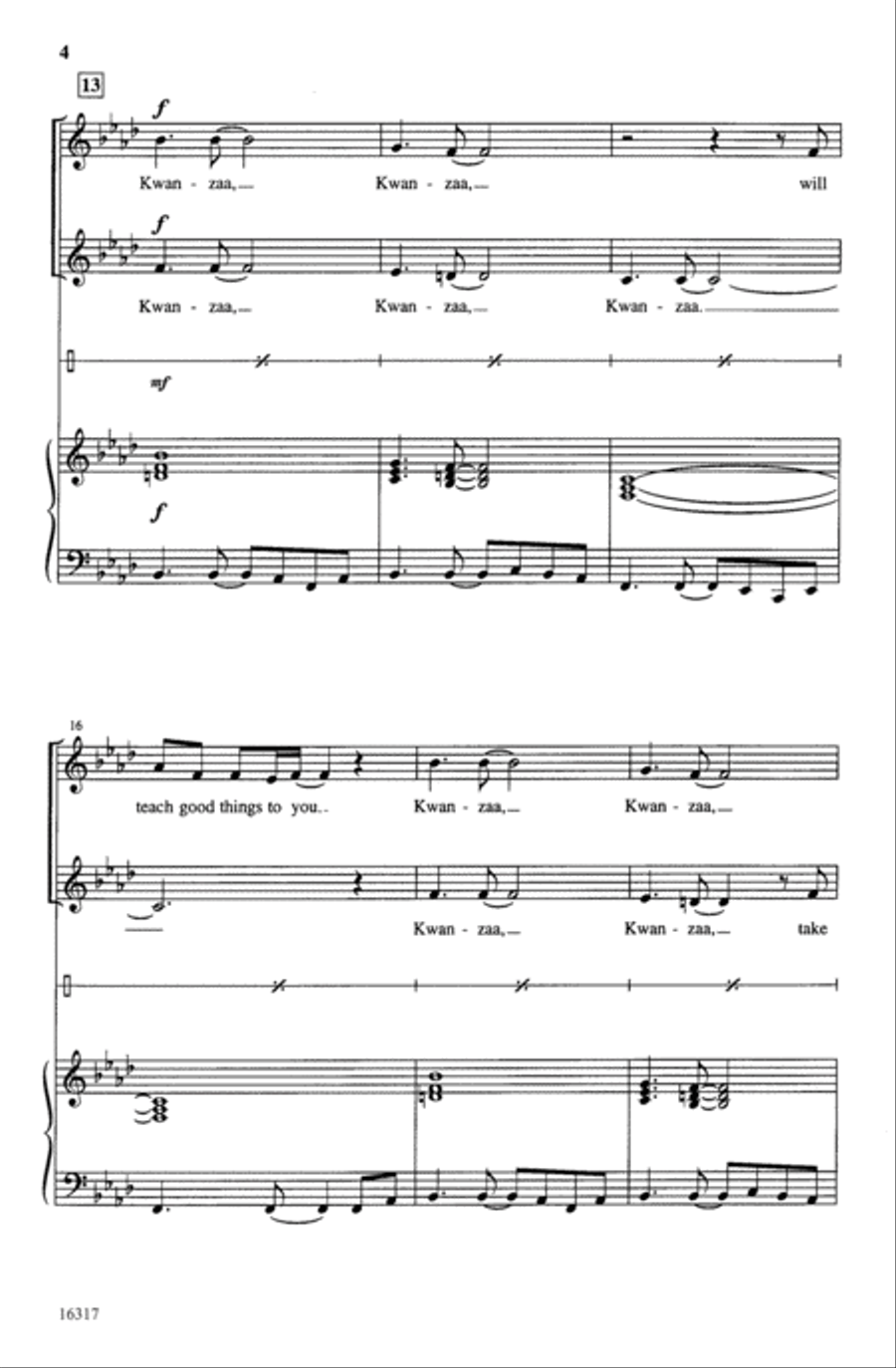 The Spirit of Kwanzaa Choir scores gallery preview page 3
