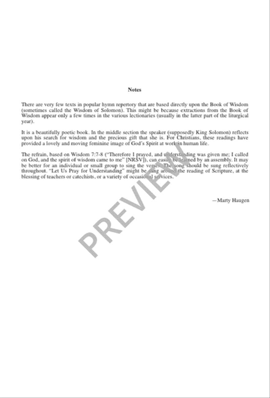 Let Us Pray for Understanding 3-Part scores gallery preview page 3