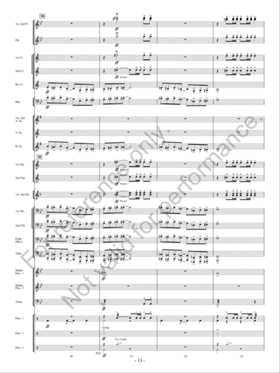 The Bluebonnet Revue Concert Band scores gallery preview page 14