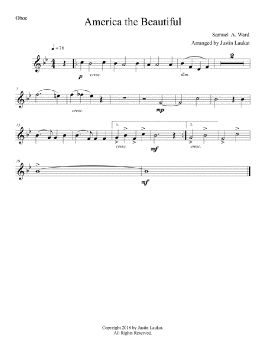 America the Beautiful America the Beautiful Woodwind Quintet scores gallery preview page 4